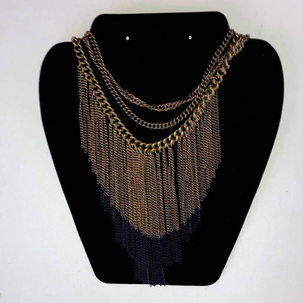 Multi-Chain link Necklace - Picture 3 of 4
